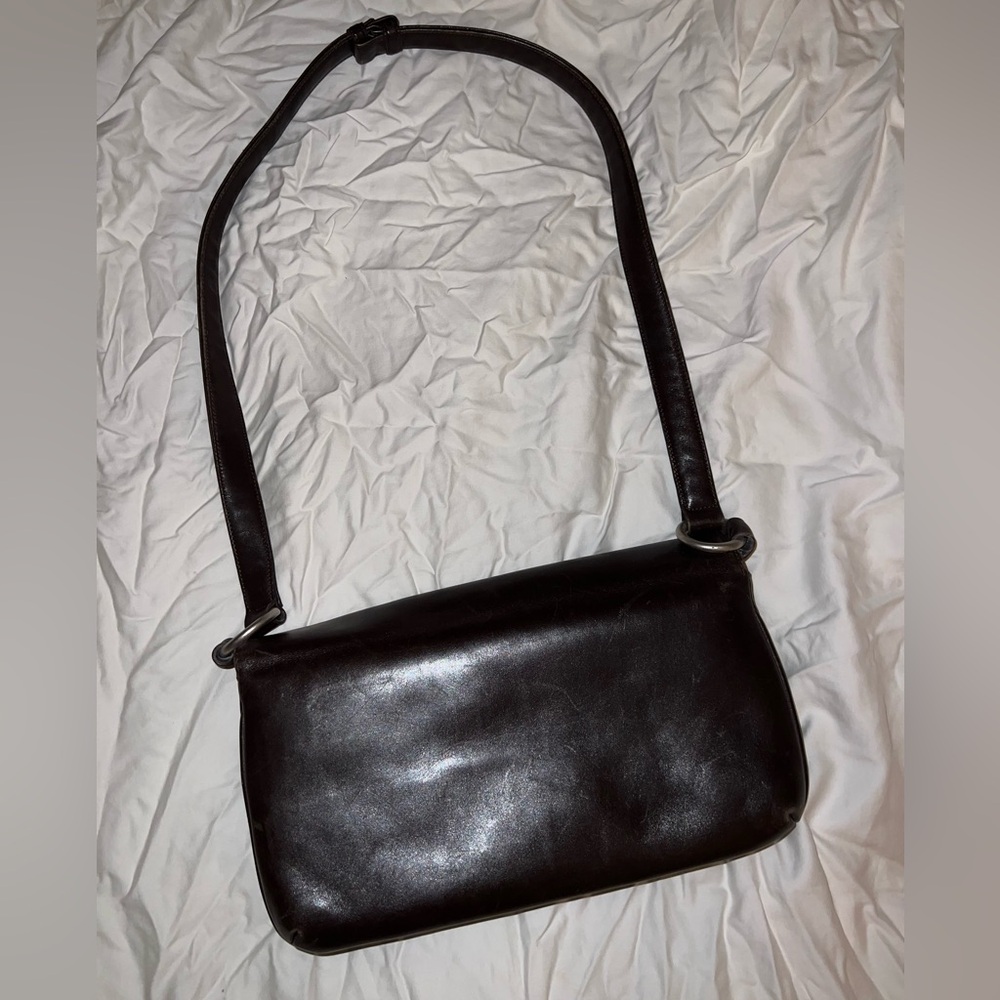 Brown Rectangular Multi Pocket Fold Zip Vintage L… - image 3